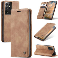 Load image into Gallery viewer, Casekis Retro Wallet Case For Galaxy S21 Ultra 5G