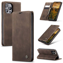 Load image into Gallery viewer, Casekis Retro Wallet Case For iPhone 14 Pro