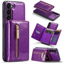 Lade das Bild in den Galerie-Viewer, Casekis Glitter Cardholer Magnetic Phone Case for Galaxy S23 5G