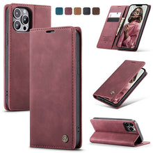 Load image into Gallery viewer, Casekis Retro Wallet Case For iPhone 13 Pro Max