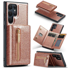 Load image into Gallery viewer, Casekis Glitter Cardholer Magnetic Phone Case Rose Gold