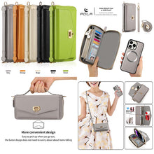 Load image into Gallery viewer, Casekis Multifunction Tote Crossbody Solid Color Phone Bag Gray
