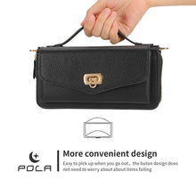 Load image into Gallery viewer, Casekis Multifunction Tote Crossbody Solid Color Phone Bag Black

