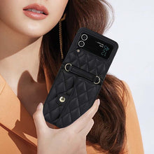 Load image into Gallery viewer, Casekis Crossbody Cardholder Phone Case For Galaxy Z Flip 4 Black
