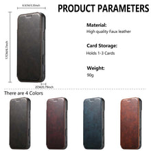 Load image into Gallery viewer, Casekis Leather Wallet MagSafe Phone Case Black
