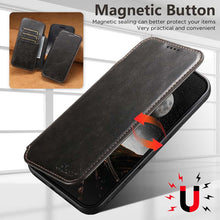 Load image into Gallery viewer, Casekis Leather Wallet MagSafe Phone Case Black
