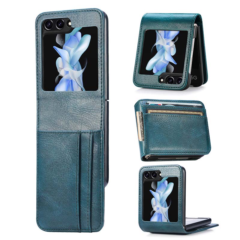 Casekis Folding Multi-card Leather Case for Galaxy Z Flip 5 5G