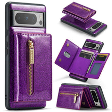 Load image into Gallery viewer, Casekis Glitter Cardholer Magnetic Phone Case Dark Purple

