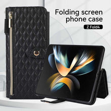 Load image into Gallery viewer, Casekis Crossbody Cardholder Phone Case For Galaxy Z Fold 4 Black
