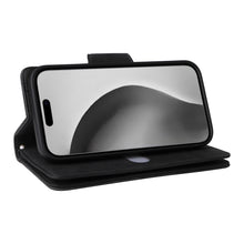 Load image into Gallery viewer, Casekis Studded Zip Leather Wallet Wristlet Phone Case Black
