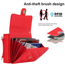 Load image into Gallery viewer, Casekis Crossbody Cardholder Phone Case For Galaxy Z Flip 5 Red
