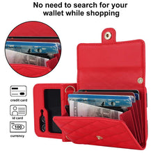 Load image into Gallery viewer, Casekis Crossbody Cardholder Phone Case For Galaxy Z Flip 5 Red
