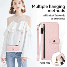 Load image into Gallery viewer, Casekis Crossbody Cardholder Phone Case For Galaxy Z Fold 4 Pink
