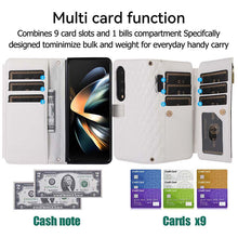 Load image into Gallery viewer, Casekis Crossbody Cardholder Phone Case For Galaxy Z Fold 4 White
