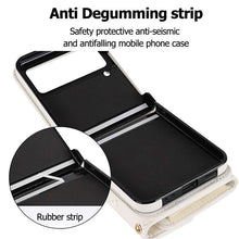 Load image into Gallery viewer, Casekis Crossbody Cardholder Phone Case For Galaxy Z Flip 3 White
