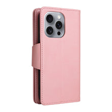 Load image into Gallery viewer, Casekis Studded Zip Leather Wallet Wristlet Phone Case Rose Gold
