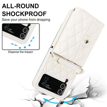 Load image into Gallery viewer, Casekis Crossbody Cardholder Phone Case For Galaxy Z Flip 3 White
