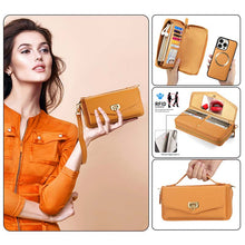Load image into Gallery viewer, Casekis Multifunction Tote Crossbody Solid Color Phone Bag Orange
