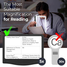 Load image into Gallery viewer, 5X Rechargeable Full Book Page Reading Magnifier
