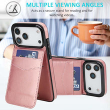 Load image into Gallery viewer, Casekis Bracket Card Slot Phone Case Rose Gold

