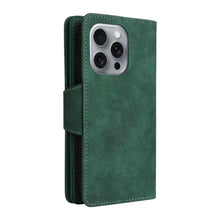 Load image into Gallery viewer, Casekis Studded Zip Leather Wallet Wristlet Phone Case Green
