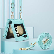Load image into Gallery viewer, Casekis Crossbody Cardholder Phone Case For Galaxy Z Flip 5 Green
