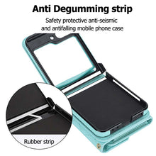 Load image into Gallery viewer, Casekis Crossbody Cardholder Phone Case For Galaxy Z Flip 5 Green
