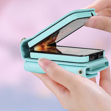 Load image into Gallery viewer, Casekis Crossbody Cardholder Phone Case For Galaxy Z Flip 5 Green
