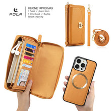 Load image into Gallery viewer, Casekis Multifunction Tote Crossbody Solid Color Phone Bag Orange
