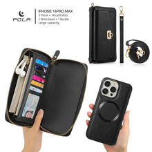 Load image into Gallery viewer, Casekis Multifunction Tote Crossbody Solid Color Phone Bag Black
