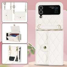 Load image into Gallery viewer, Casekis Crossbody Cardholder Phone Case For Galaxy Z Flip 3 White
