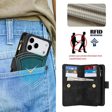 Load image into Gallery viewer, Casekis Crossbody 9 Card Holder Phone Case Black
