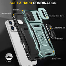 Load image into Gallery viewer, Casekis Sliding Camera Cover Anti-Fall Phone Case Alpine Green
