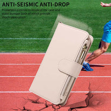 Load image into Gallery viewer, Casekis Cardholder Case with Wrist Strap,Compatible with MagSafe,Zipper Pocket,Beige
