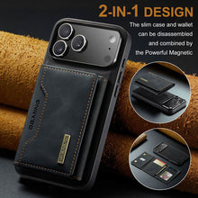 Load image into Gallery viewer, Casekis Magnetic Wallet Detachable Phone Case Black
