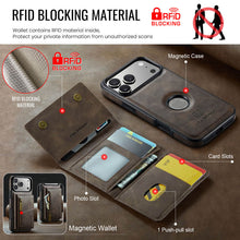 Load image into Gallery viewer, Casekis RFID Magnetic Detachable Leather Wallet Phone Case Coffee
