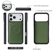 Load image into Gallery viewer, CASEKIS 2-in-1 Magnetic Detachable Wallet Case with RFID Blocking, 16 Card Slots &amp; Zipper Pocket Green
