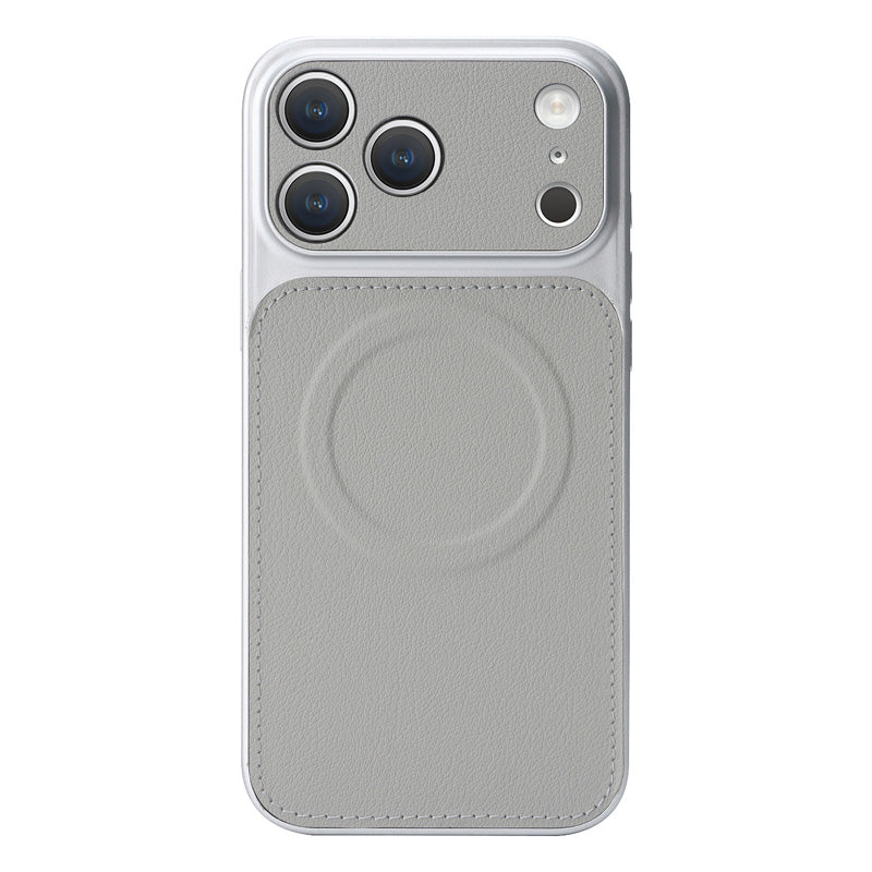 Casekis Magnetic Shockproof Leather Phone Case Gray