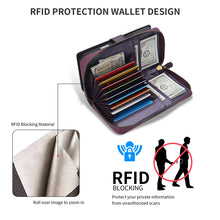 Load image into Gallery viewer, CASEKIS 2-in-1 Magnetic Detachable Wallet Case with RFID Blocking, 16 Card Slots &amp; Zipper Pocket Purple
