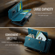 Load image into Gallery viewer, Casekis Crossbody Leather Wallet RFID Phone Case Green
