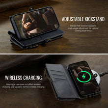 Load image into Gallery viewer, Casekis Crossbody Leather Wallet RFID Phone Case Black
