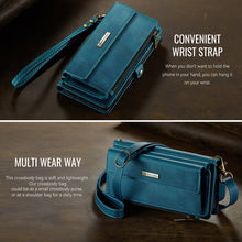 Load image into Gallery viewer, Casekis Crossbody Leather Wallet RFID Phone Case Green
