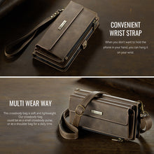 Load image into Gallery viewer, Casekis Crossbody Leather Wallet RFID Phone Case Brown
