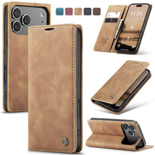 Load image into Gallery viewer, Casekis Retro Wallet Case Brown

