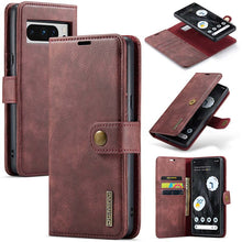 Load image into Gallery viewer, Casekis Detachable Leather Wallet Phone Case Red
