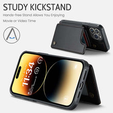 Load image into Gallery viewer, Casekis RFID Cardholder Wallet Phone Case Black
