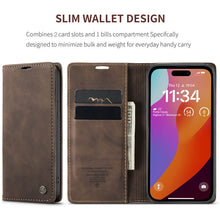 Load image into Gallery viewer, Casekis Retro Wallet Case For iPhone 15 Pro Max
