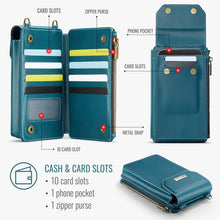 Load image into Gallery viewer, Casekis Crossbody RFID Zipper Phone Bag Blue
