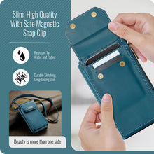 Load image into Gallery viewer, Casekis Crossbody RFID Zipper Phone Bag Blue
