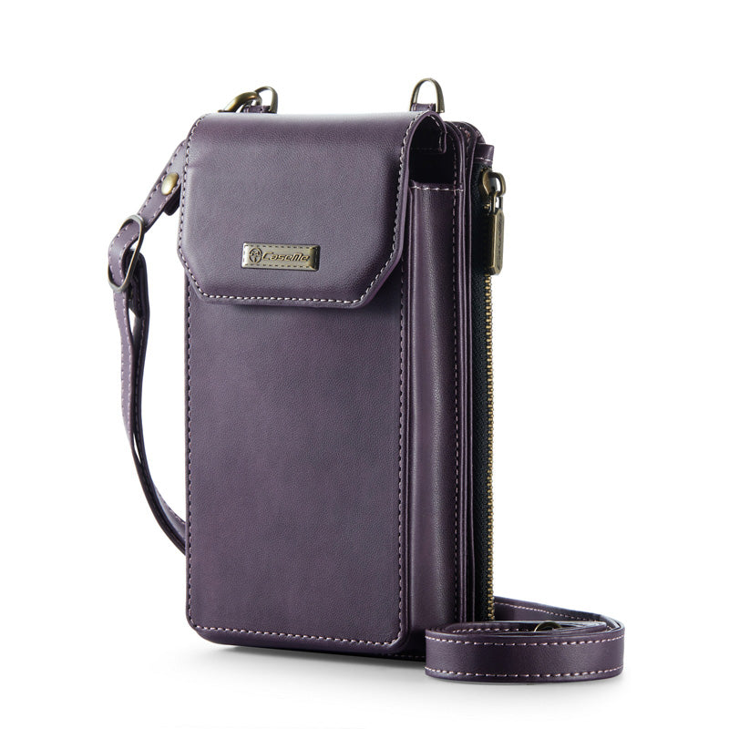 Casekis Crossbody RFID Zipper Phone Bag Purple